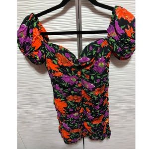 Zara off the shoulder floral dress 🔥